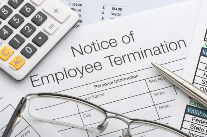 Employment Termination Notice Including Notice Requiring Efforts to Mitigate Income Losses